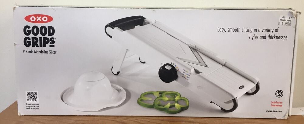 Open Box OXO Good Grips V-Blade Mandoline Slicer 1155700 White Kitchen Peeler